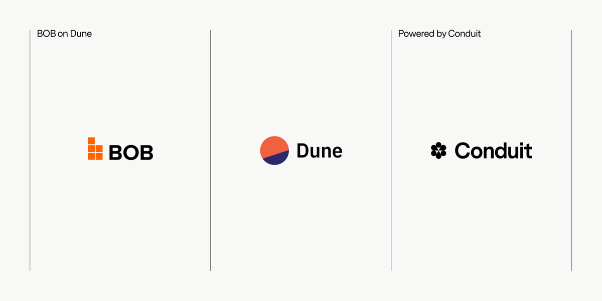 Conduit and Dune Partner to Integrate BOB Chain, With Dune to Join Conduit Marketplace