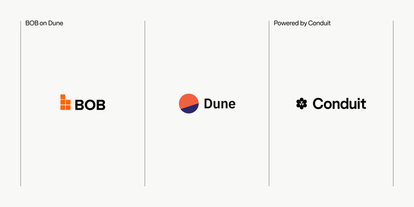 Conduit and Dune Partner to Integrate BOB Chain, With Dune to Join Conduit Marketplace